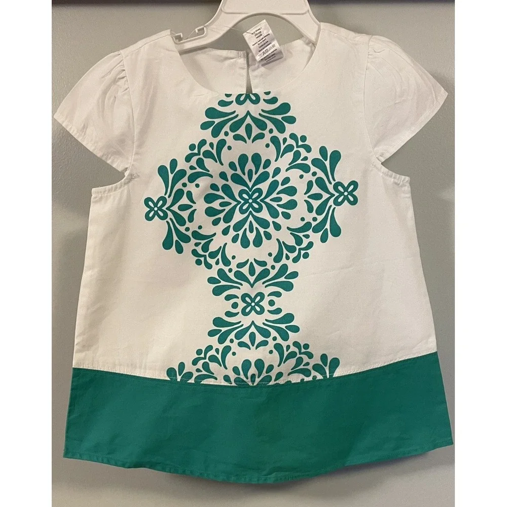 NWT Gymboree White Clover Green Shirt Size 5 Easter, Spring, Summer Vacation NEW